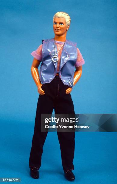 Earring Magic Ken, introduced by Mattel as a companion to its Earring Magic Barbie figure, is photographed August 5, 1993 In New York City. This...