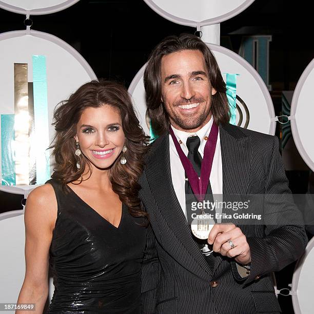 Lacey Buchanan and Jake Owen attend the 61st annual BMI Country awards on November 5, 2013 in Nashville, Tennessee.