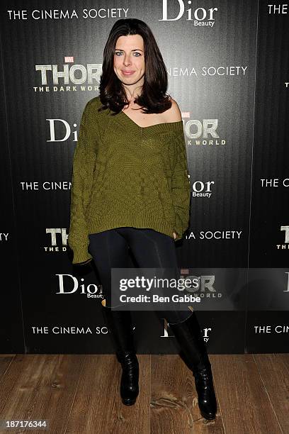 Actress Heather Matarazzo attends a screening of "Thor: The Dark World: hosted by The Cinema Society and Dior Beauty at 79 Crosby Street on November...