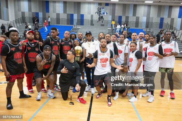 Hoop Dreams participants attend the 5th Annual Hoop Dreams Celebrity Toy Drive and Celebrity Basketball Game at Sterling High School on December 20,...