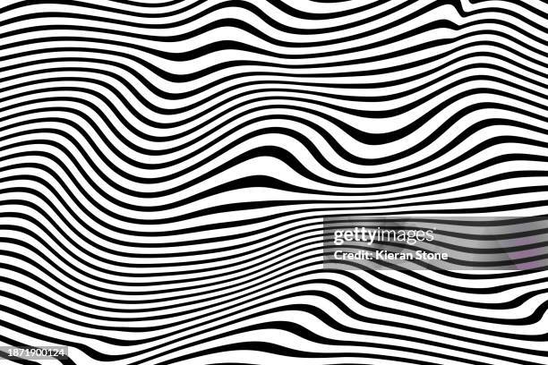 abstract background warped lines - ilusión óptica fotografías e imágenes de stock