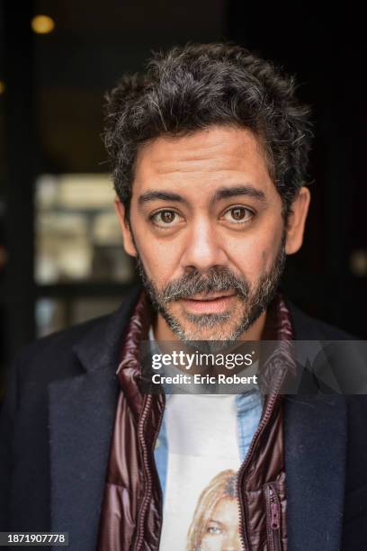 Portrait de Manu Payet, acteur, réalisateur et animateur de radio français, à Paris en 2015.