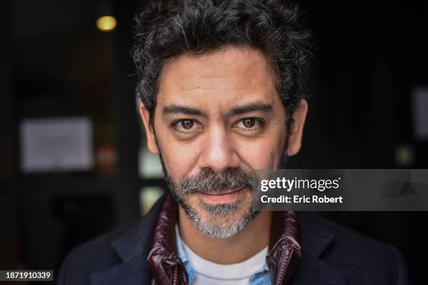 Portrait de Manu Payet, acteur, réalisateur et animateur de radio français, à Paris en 2015.