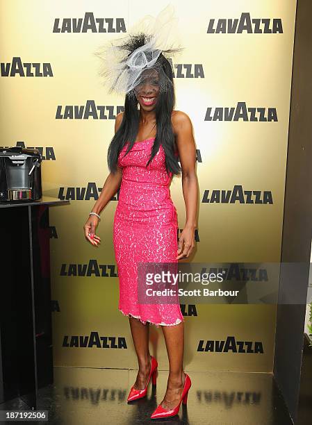 Heather Small attends the Lavazza marquee during Oaks Day at Flemington Racecourse on November 7, 2013 in Melbourne, Australia.