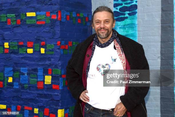 Artist Yanusz Gilewicz attends the CityArts & Disney "Celebrating The Heros Of Our City" Mural Ribbon Cutting at Henry M. Jackson Playground on...