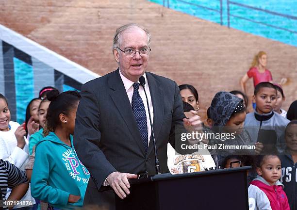 Manhattan Borough Parks Commissioner, William Castro attends the CityArts & Disney "Celebrating The Heros Of Our City" Mural Ribbon Cutting at Henry...