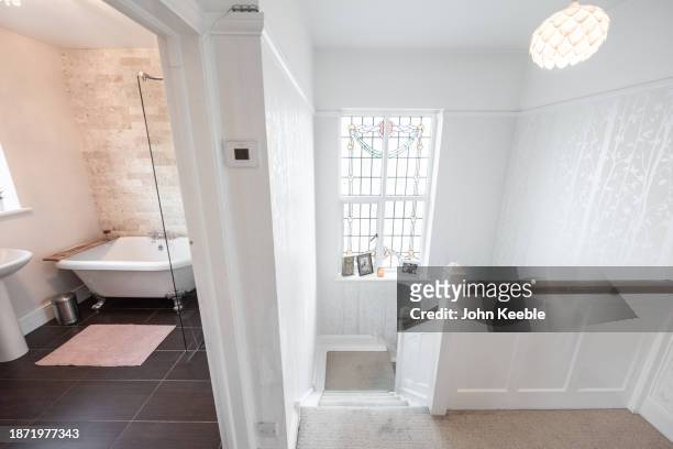 property interiors - free standing bath stock pictures, royalty-free photos & images