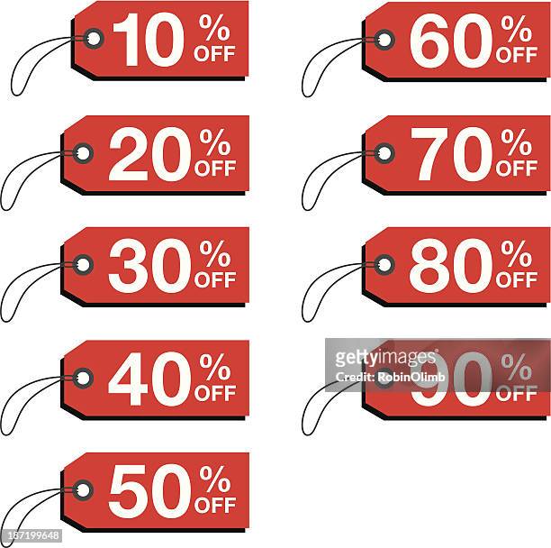percent off tags - percentage sign stock illustrations