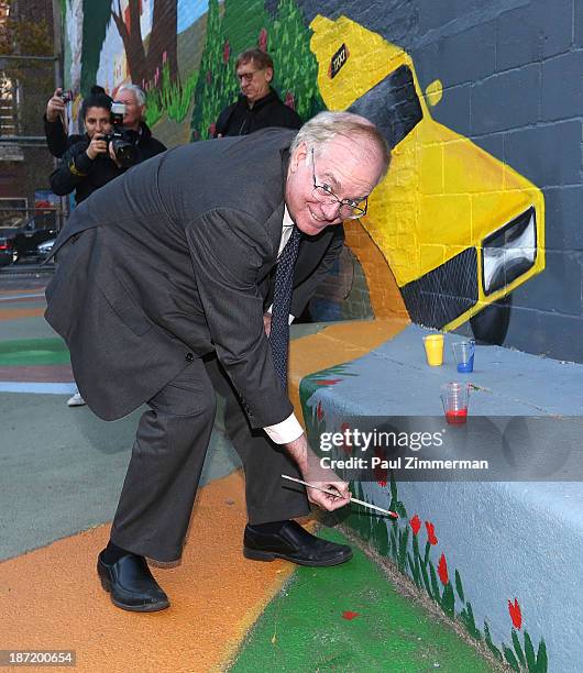 Manhattan Borough Parks Commissioner, William Castro attends the CityArts & Disney "Celebrating The Heros Of Our City" Mural Ribbon Cutting at Henry...