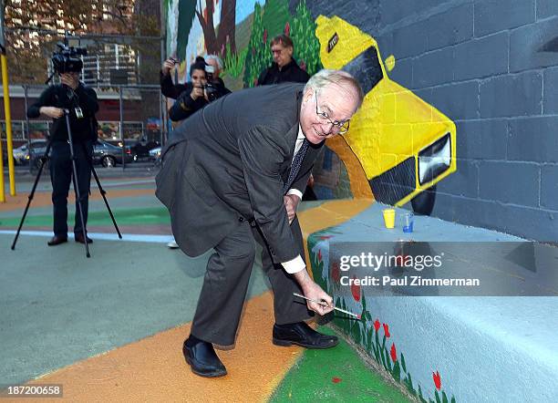 Manhattan Borough Parks Commissioner, William Castro attends the CityArts & Disney "Celebrating The Heros Of Our City" Mural Ribbon Cutting at Henry...