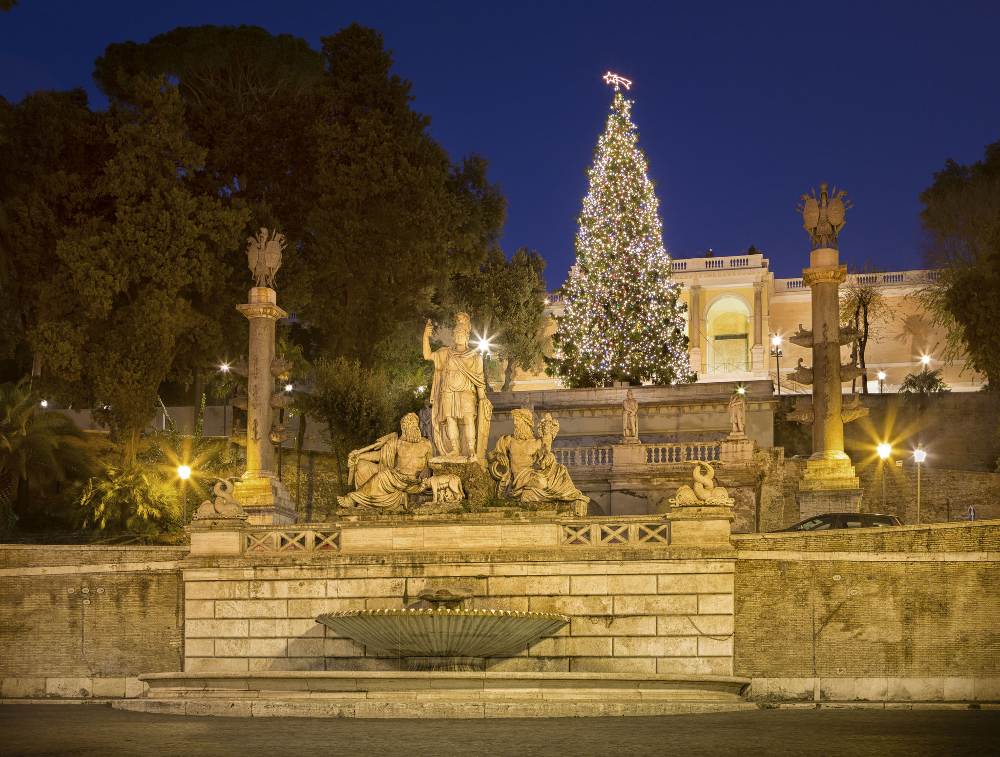 rome night christmas