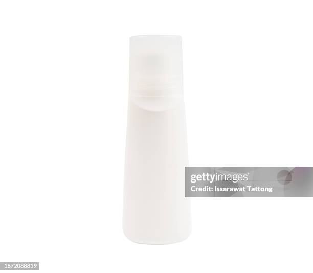 roll on antiperspirant deodorant bottle isolated on white background. product packaging mockup. - realistic illustration stock pictures, royalty-free photos & images