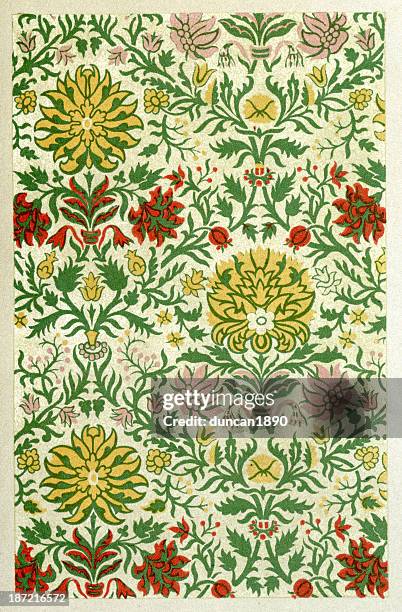 stockillustraties, clipart, cartoons en iconen met branches twining in mullion forms - 17th century style