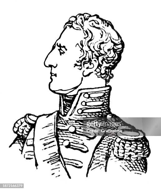 arthur wellesley 1st duke of wellington portrait - charles wellesley 9th duke of wellington stock illustrations
