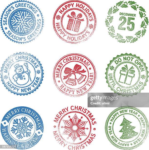 rubber stamps - postage stamp stock illustrations