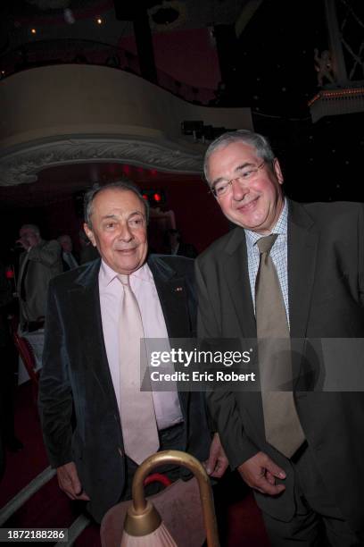 Michel Rocard fête ces 80 ans à la Nouvelle Eve, en compagnie de ses amis et famille. Ici Michel Rocard avec Jean-Paul Huchon, le 20 septembre 2010 à...