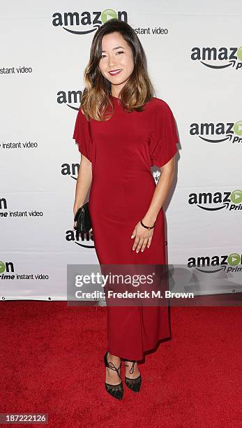 Actress Maya Erskine attends Amazon Studios Launch Party to Celebrate Premieres of their First Original Series at Boulevard3 on November 6, 2013 in...