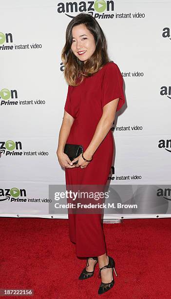 Actress Maya Erskine attends Amazon Studios Launch Party to Celebrate Premieres of their First Original Series at Boulevard3 on November 6, 2013 in...