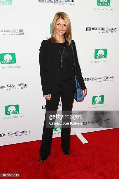 Actress Lori Loughlin attends Blue Jeans go green celebrates 1 Million pieces of denim collected for recycling hosted by Miles Teller at SkyBar at...