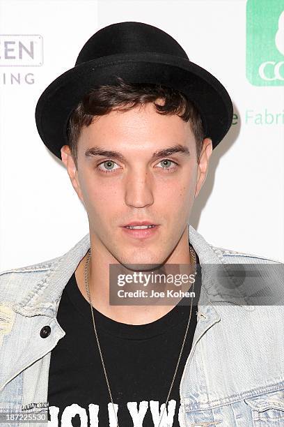 Model Josh Beech attends Blue Jeans go green celebrates 1 Million pieces of denim collected for recycling hosted by Miles Teller at SkyBar at the...