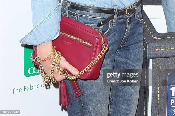 Actress Rebecca Romijn attends Blue Jeans go green celebrates 1 Million pieces of denim collected for recycling hosted by Miles Teller at SkyBar at...