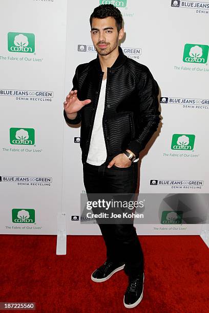 Joe Jonas attends Blue Jeans go green celebrates 1 Million pieces of denim collected for recycling hosted by Miles Teller at SkyBar at the Mondrian...