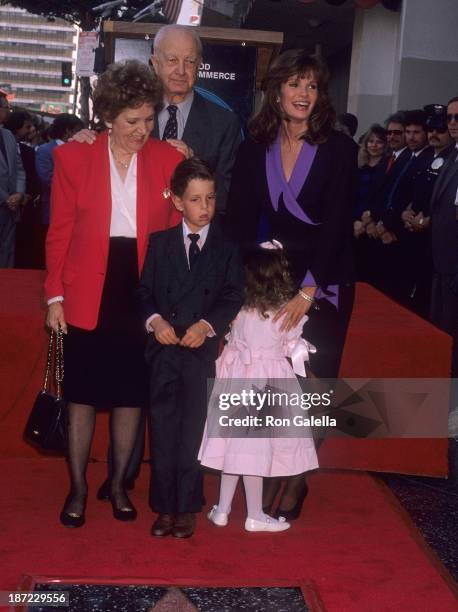 Actress Jaclyn Smith, parents Margaret and Jack Smith and her children Spencer Richmond and Gaston Richmond attend Jaclyn Smith receives a star on...