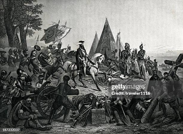 ilustraciones, imágenes clip art, dibujos animados e iconos de stock de hernando de soto's discovery del mississippi - descubrimiento