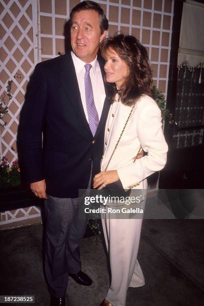 Producer David Niven, Jr. And actress Jaclyn Smtih the Party to Celebrate Sidney Sheldon's New Book "Memories of Midnight" on August 31, 1990 at The...