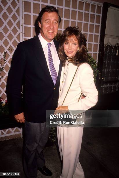 Producer David Niven, Jr. And actress Jaclyn Smtih the Party to Celebrate Sidney Sheldon's New Book "Memories of Midnight" on August 31, 1990 at The...