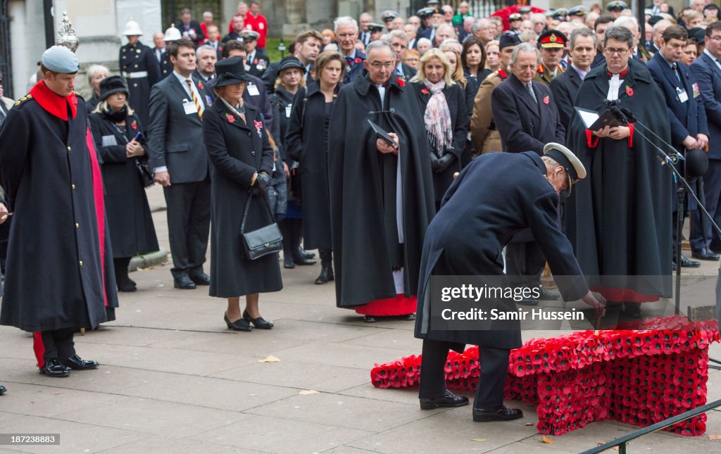 The Duke Of Edinburgh & Prince Harry Visit The Field Of Remembrance