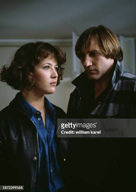 French actor Gerard Depardieu on the set of Pialat's film Police. 10 December 1984.