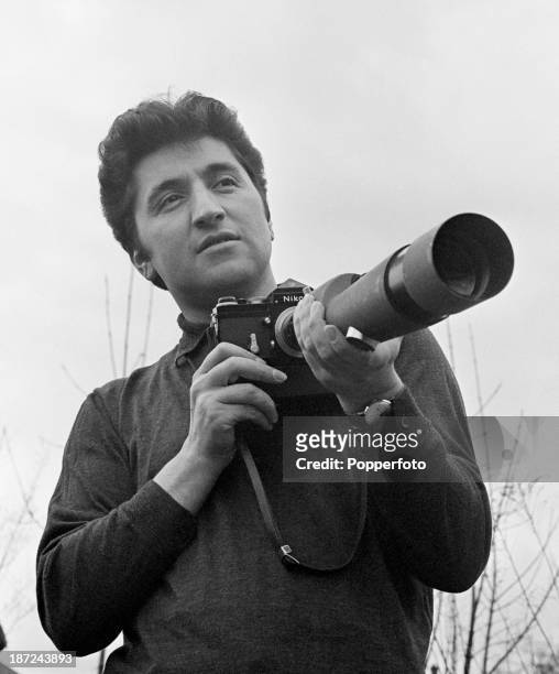 Ray Bellisario, one of the first photographers to take unofficial and informal photographs of the Royal Family, pictured with his camera and modified...