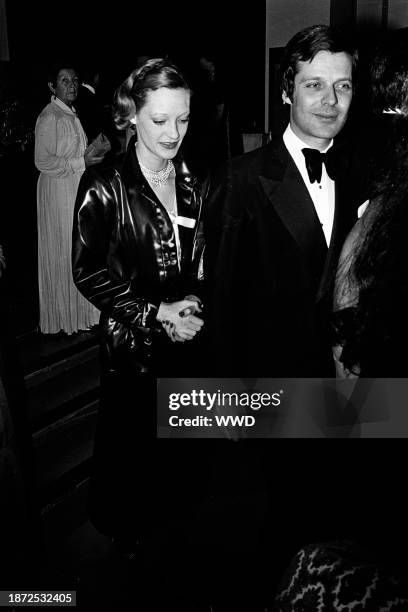 Loulou de la Falaise and friend attend the premiere of the Alvin Ailey dance group, hosted by ex-ambassador Sargent Shriver and his wife Eunice at...