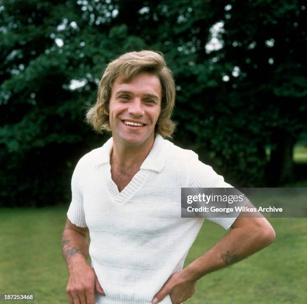 Comedian Freddie Starr photograhed at home in his garden at the height of his fame. On 1 November 2012, Starr was arrested by police at his...