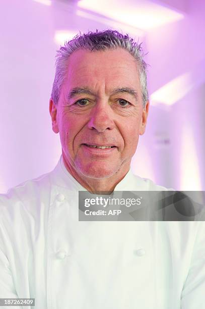 Swiss chef Philippe Rochat poses on November 7, 2013 at the University François Rabelais in Tours, central France, during a Doctor Honoris Causa...