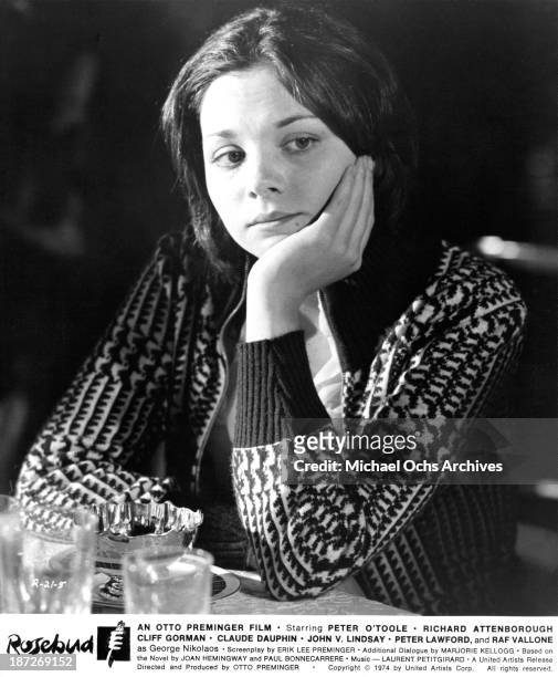 Actress Kim Cattrall on set of the United Artist movie "Rosebud" in 1975.