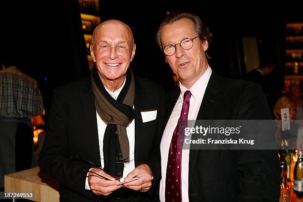 Peter Schmidt and Dirk von Haeften attend Porsche Meets Design at Clouds Restaurant on November 07, 2013 in Hamburg, Germany.