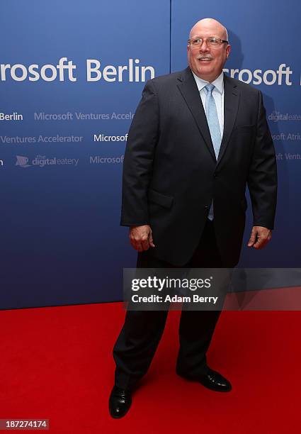 Deputy Chief of Mission James D. Melville arrives for the opening of the Microsoft Center Berlin on November 7, 2013 in Berlin, Germany. The...