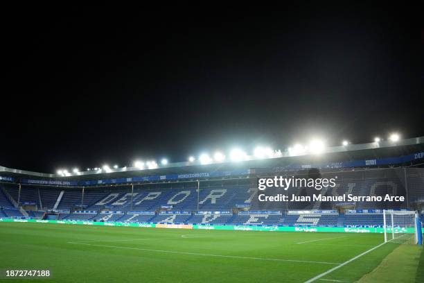 General view inside the stadium prior to the LaLiga EA Sports match between Deportivo Alaves and Real Madrid CF at Estadio de Mendizorroza on...