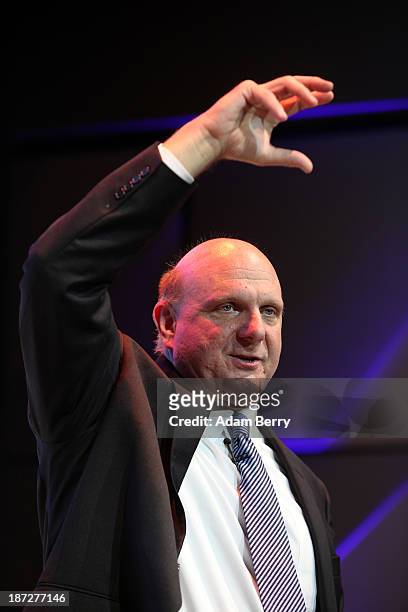Microsoft Chief Executive Steve Ballmer speaks at the opening of the Microsoft Center Berlin on November 7, 2013 in Berlin, Germany. The Microsoft...