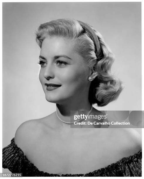 Publicity portrait of actor Constance Towers in the mid 1950’s, United States.
