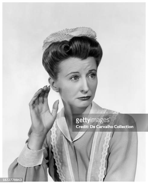 Publicity portrait of actor Irene Ryan in the film 'That Night with You' United States.