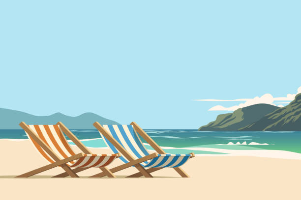 vacation - beach stock illustrations