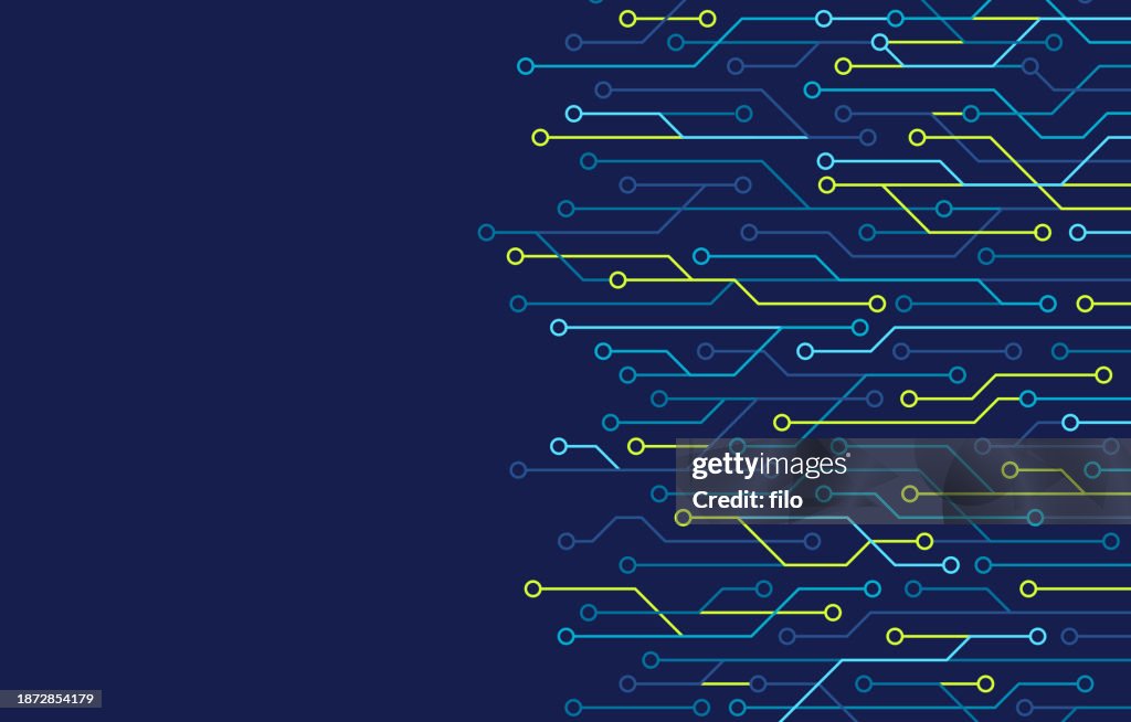 Moderne Technologie Verbindung Netzwerk Künstliche Intelligenz Abstrakter Hintergrund