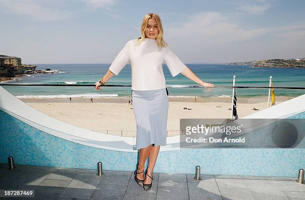 Lara Bingle attends the launch of the Lara Bingle For Cotton On Body Collection at North Bondi Surf Lifesaving Club on November 8, 2013 in Sydney,...