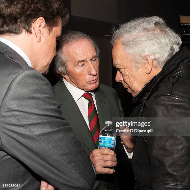 Mark Stewart, Sir Jackie Stewart, and Ralph Lauren attend the "Weekend Of A Champion" Premiere - To Save Project: The 11th MOMA International...