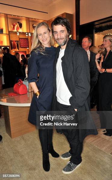 Alannah Weston and Alex Cochrane attend the launch of Louis Vuitton ...