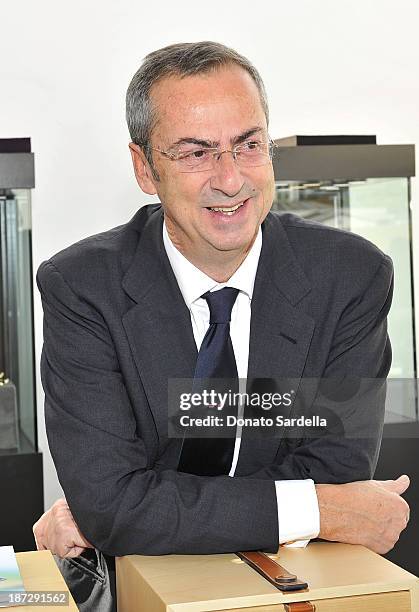 Carlo Traglio, CEO of Vhernier attends Vhernier luncheon hosted by Jennifer Hale from C Magazine at Gagosian Gallery on November 7, 2013 in Beverly...