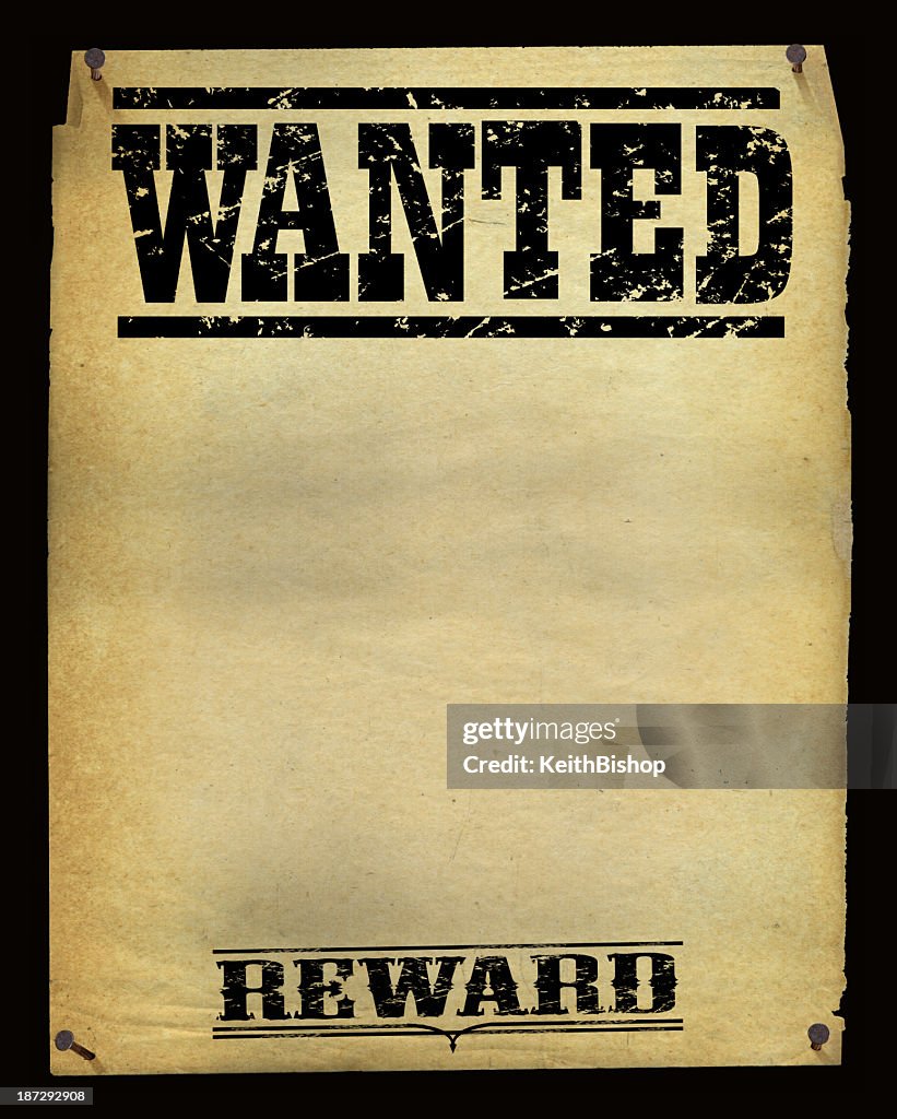 Wanted Poster Background Vintage High-Res Vector Graphic - Getty Images